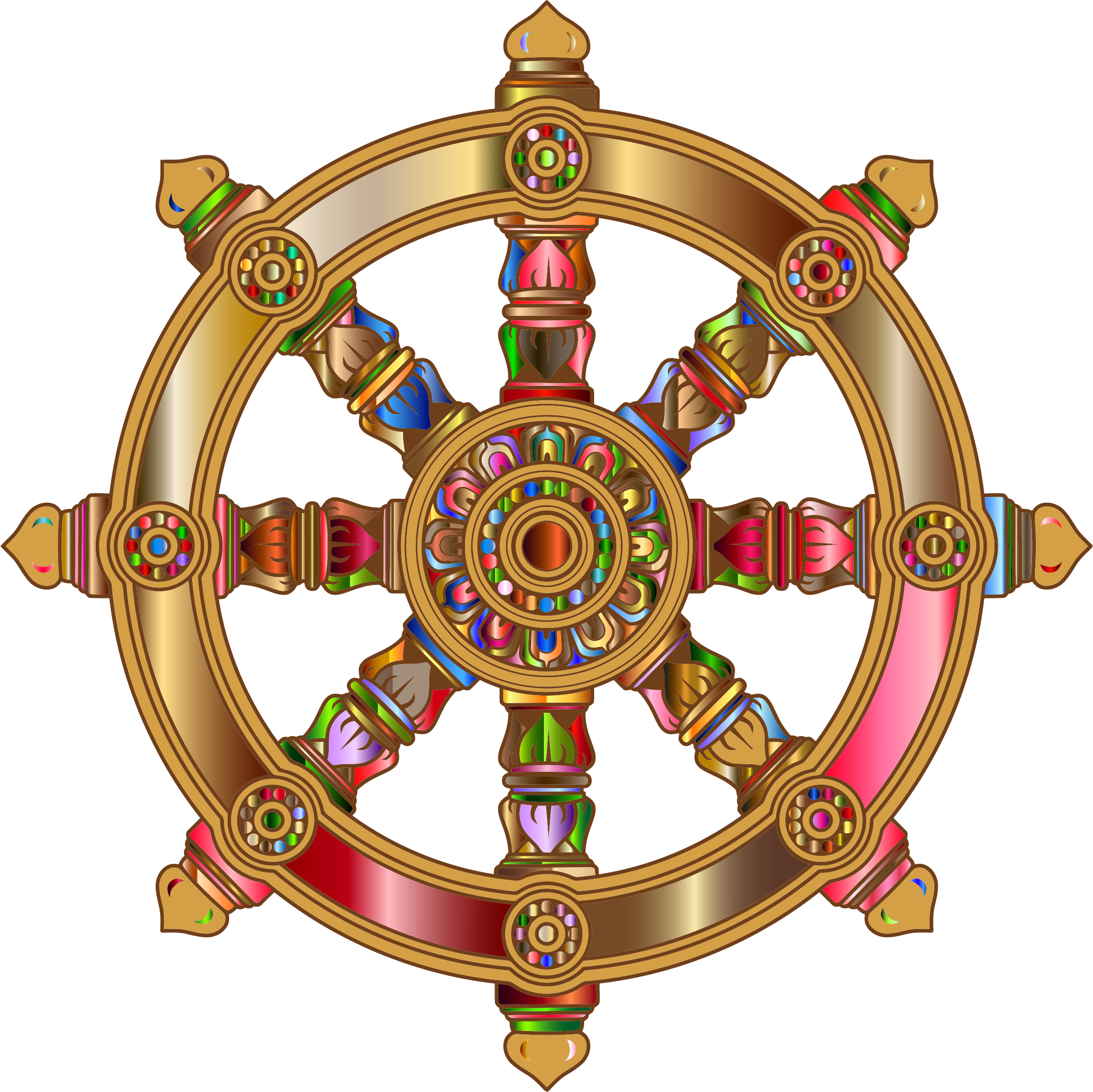 Big Image (Png) - Wheel Of Dharma, Transparent background PNG HD thumbnail
