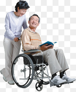 Pushing A Wheelchair For The Elderly, Health, Wheelchair, Hospital Png Image - Wheelchair Elderly, Transparent background PNG HD thumbnail