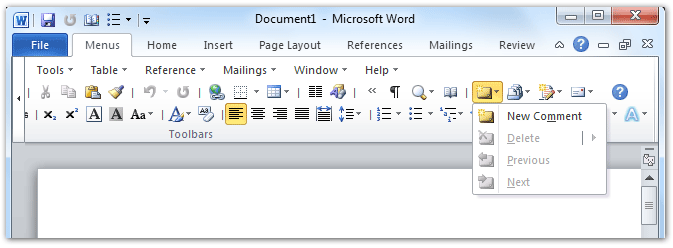 Shot: New Comment Button In Word 2010U0027S Toolbars - Where Is In Word, Transparent background PNG HD thumbnail