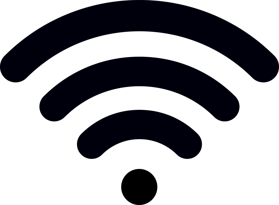 Wi Fi Wifi Sembol Kablosuz Internet Işaret Sinyal - Wifi Black And White, Transparent background PNG HD thumbnail