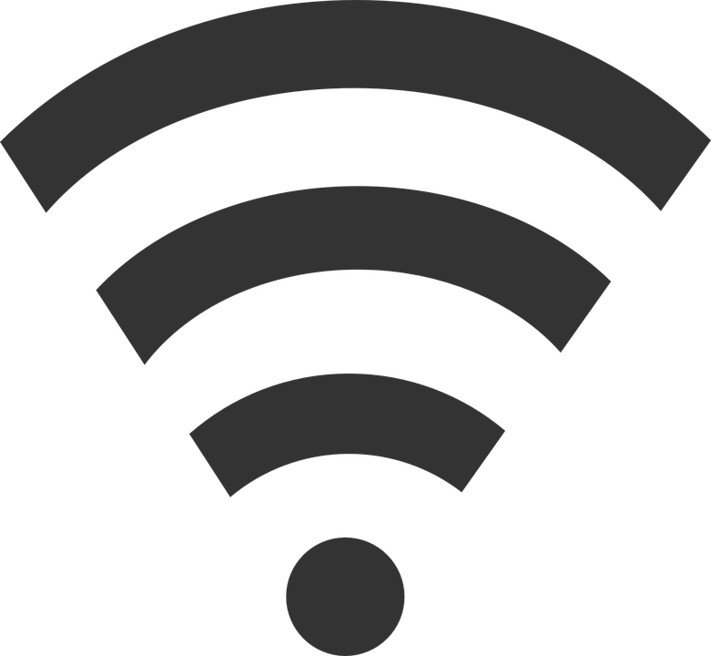 Wlan Signal Black Wireless Network Connection - Wifi Black And White, Transparent background PNG HD thumbnail