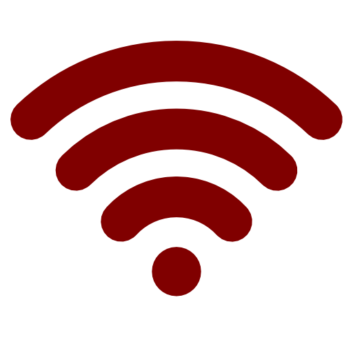 Maroon Wifi Icon Image #3806 - Wifi, Transparent background PNG HD thumbnail