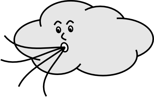Wind Blowing Cloud - Wind Blowing, Transparent background PNG HD thumbnail