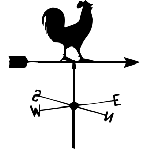 Free Weather Vane Clipart - Wind Vane Black And White, Transparent background PNG HD thumbnail