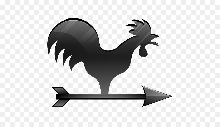 Wind Vane PNG Black And White - Livestock Rooster Gall