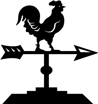 Weather Vane - Wind Vane Black And White, Transparent background PNG HD thumbnail