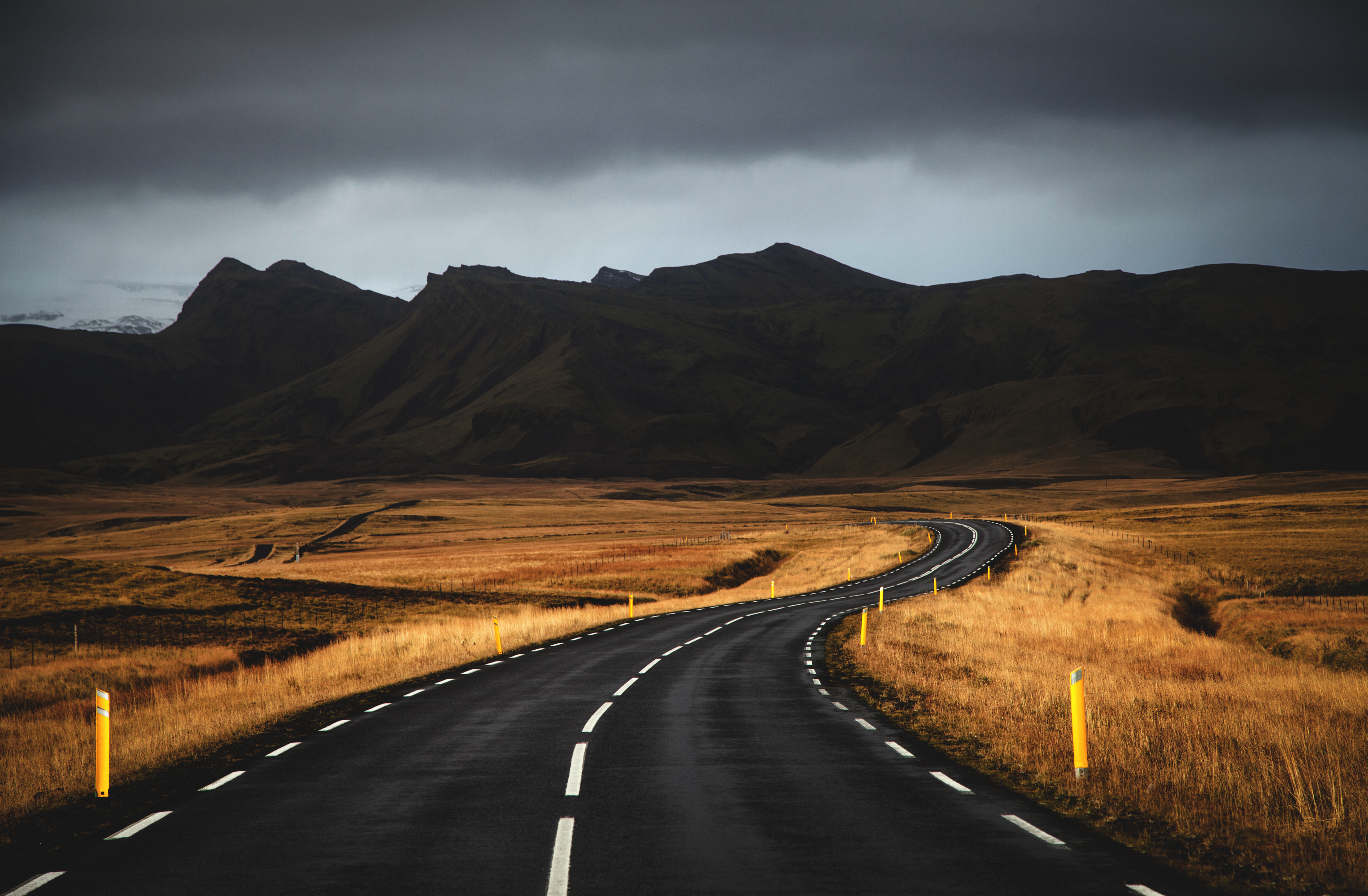 A Long Winding Road Iceland Nature Hd Wallpaper - Winding Road, Transparent background PNG HD thumbnail