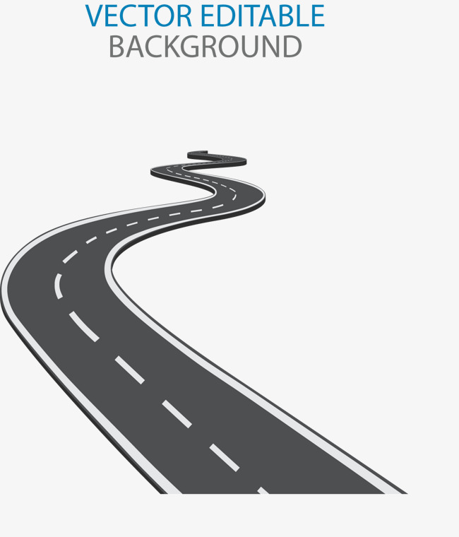 Creative Winding Road Design Vector Material, Road Design, Vector Road, The Way Png - Winding Road, Transparent background PNG HD thumbnail
