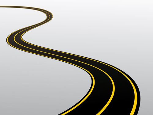 Different Winding Road Design Vector - Winding Road, Transparent background PNG HD thumbnail