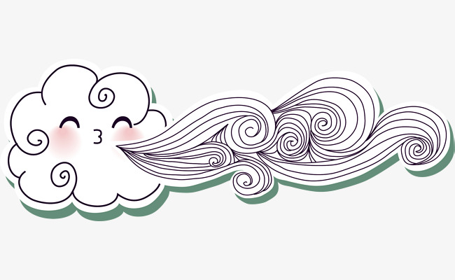 Windy Clouds, Cloud Lines, Windy, Strong Winds Blow Png And Vector - Windy, Transparent background PNG HD thumbnail