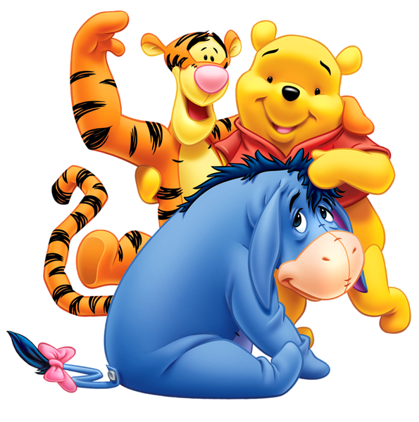 Winnie The Pooh Eeyore And Tiger Transparent Png Clip Art Image - Winnie The Pooh Eeyore, Transparent background PNG HD thumbnail