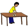 Table Washer - Wiping The Table, Transparent background PNG HD thumbnail