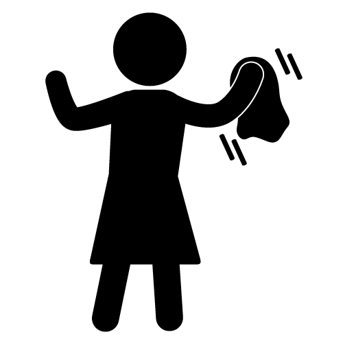 A Girl Cleaning Floor Vector