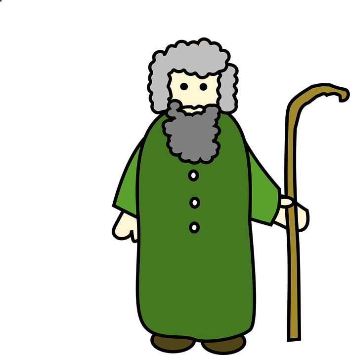 Shepard, Old, Man, Stick, Green, Grey, Wise, Care - Wise Man, Transparent background PNG HD thumbnail