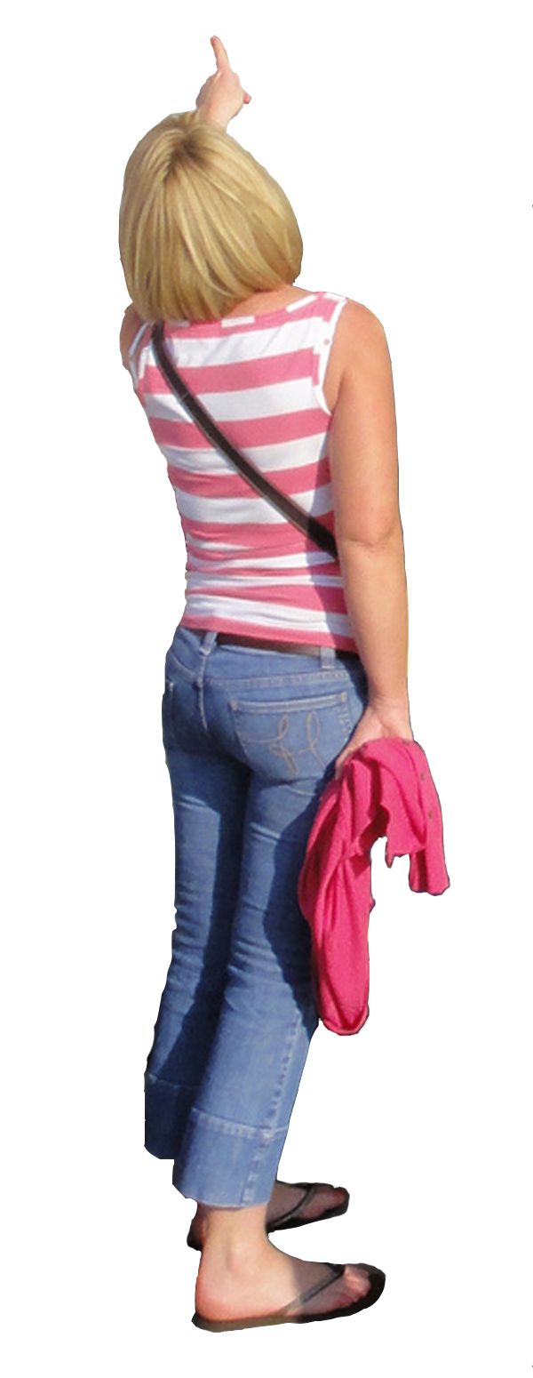 Blonde Woman Pointing Upwards Source: Gareth Williams/cc By - Woman Jogging, Transparent background PNG HD thumbnail