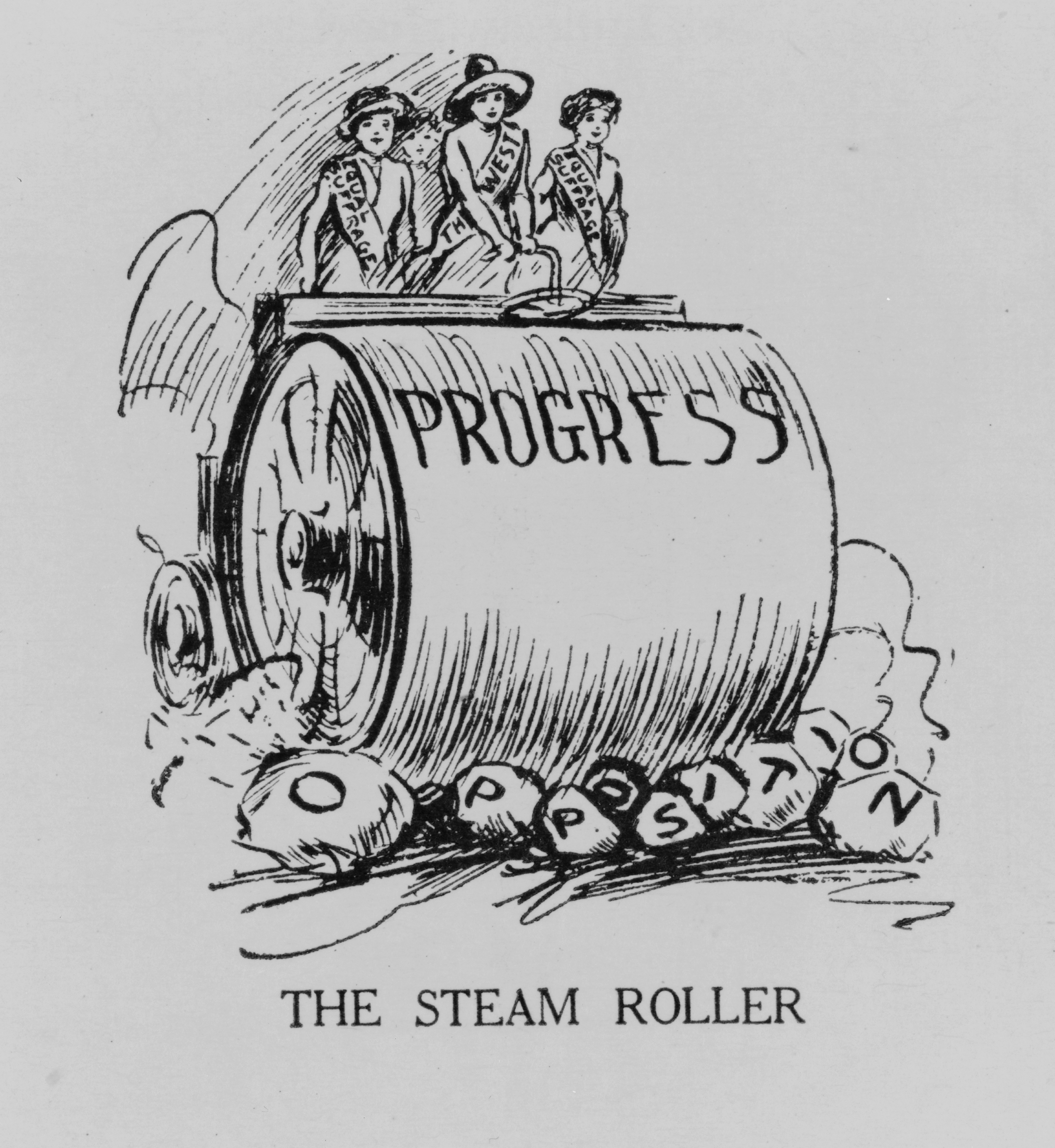 File:us Suffragesteamrollercartoon.png - Women Voting, Transparent background PNG HD thumbnail