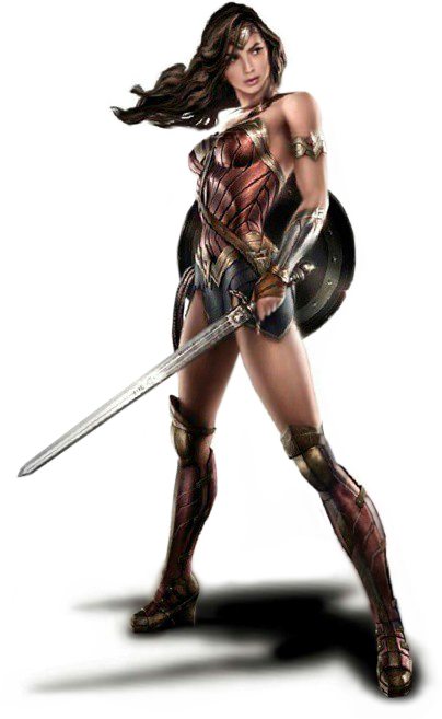 Wonder Woman With Sword And Shield Concept Art.png - Wonder Woman, Transparent background PNG HD thumbnail