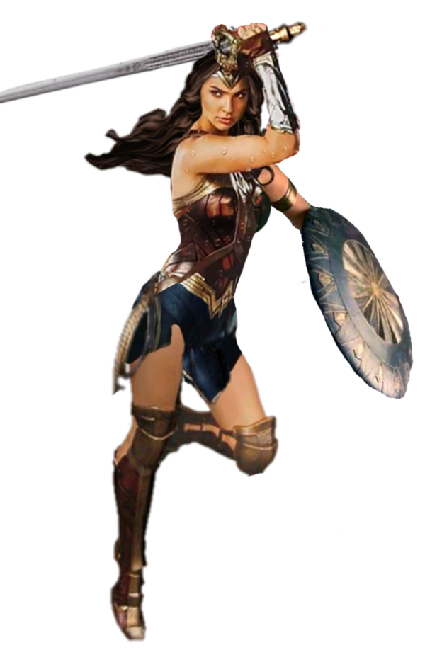 Wonder Woman with sword and s