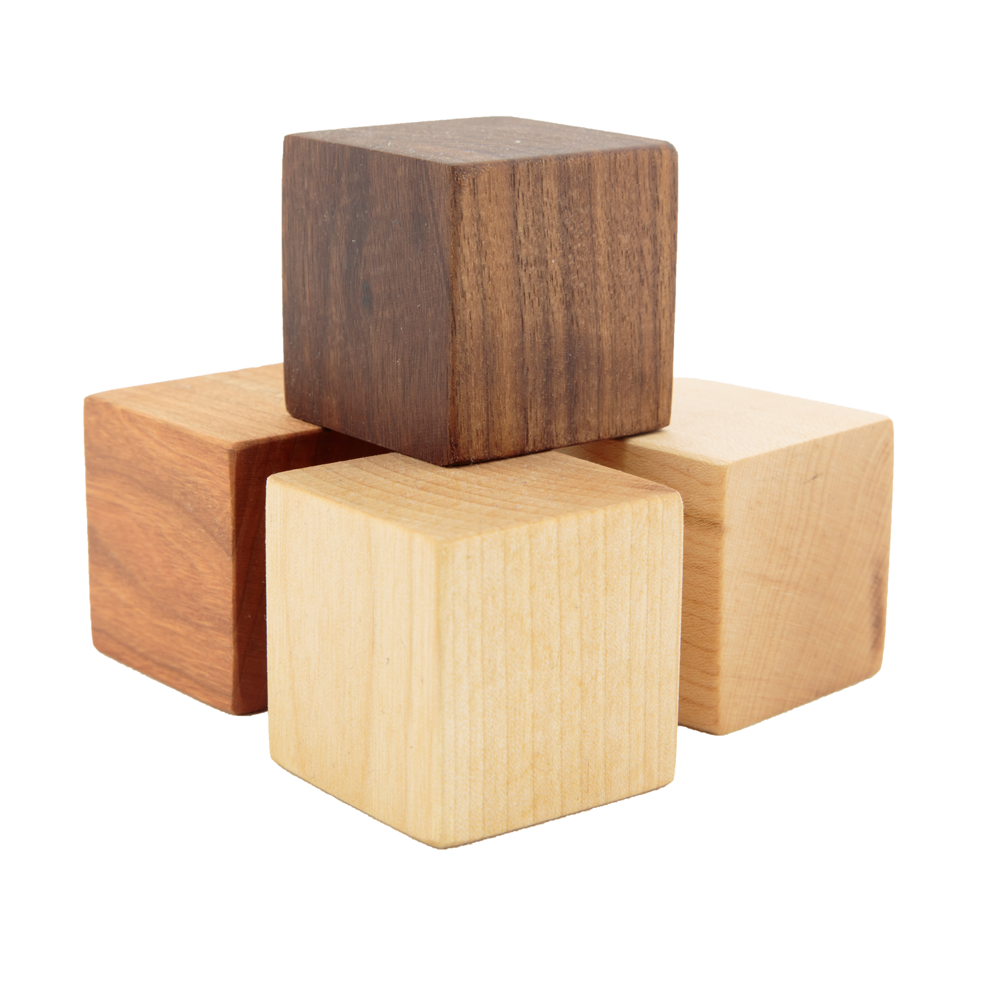 Plain 9pc Wooden Blocks 5cm c