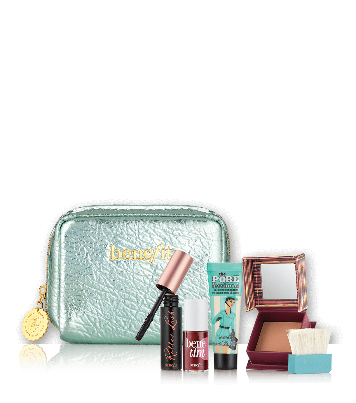 Work Kit, Girl Makeup Kit Contains Benefit Bestsellers Benetint, Hoola, Roller Lash, - Makeup Kit Products, Transparent background PNG HD thumbnail
