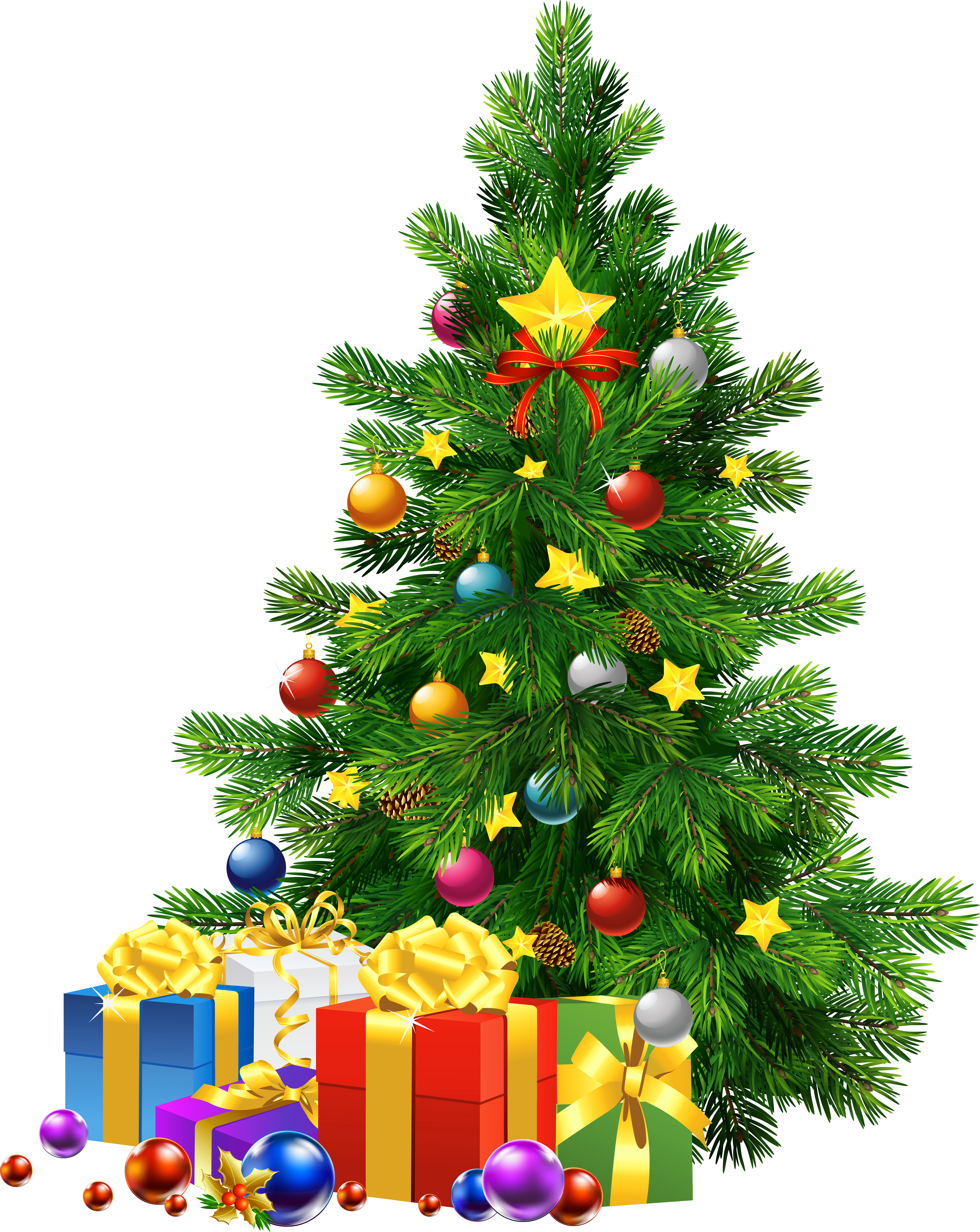 Christmas Tree With Presents Clip Art (21) - X Mas Tree, Transparent background PNG HD thumbnail