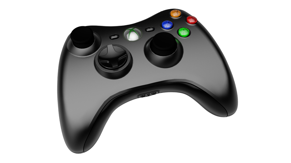 Xbox 360 Controller (Black)   Autocad,step / Iges   3D Cad Model   Grabcad - Xbox 360 Controller, Transparent background PNG HD thumbnail