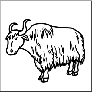 Clip Art: Yak Bu0026W I Abcteach Pluspng.com   Preview 1 - Yak Black And White, Transparent background PNG HD thumbnail