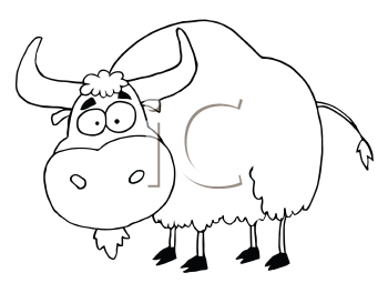 Clip Arts Related To : Clipart   Yak - Yak Black And White, Transparent background PNG HD thumbnail