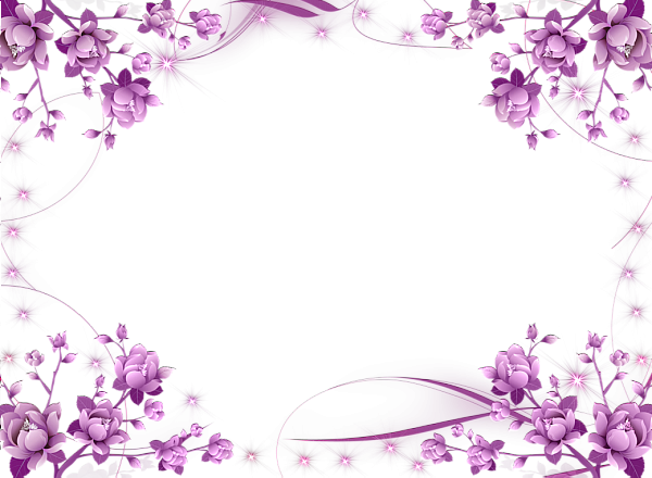 Pink Border Png | Violet Transparent Png Photo Frame With Flowers - Yarn Border, Transparent background PNG HD thumbnail