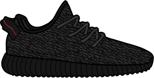 Pirate Black Yeezy 350 Boost Sticker - Yeezy, Transparent background PNG HD thumbnail