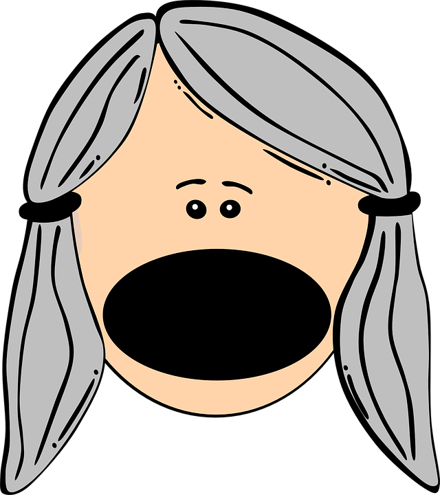 Big Mouth Yelling Loud Girl Face Person Woman - Yelling, Transparent background PNG HD thumbnail