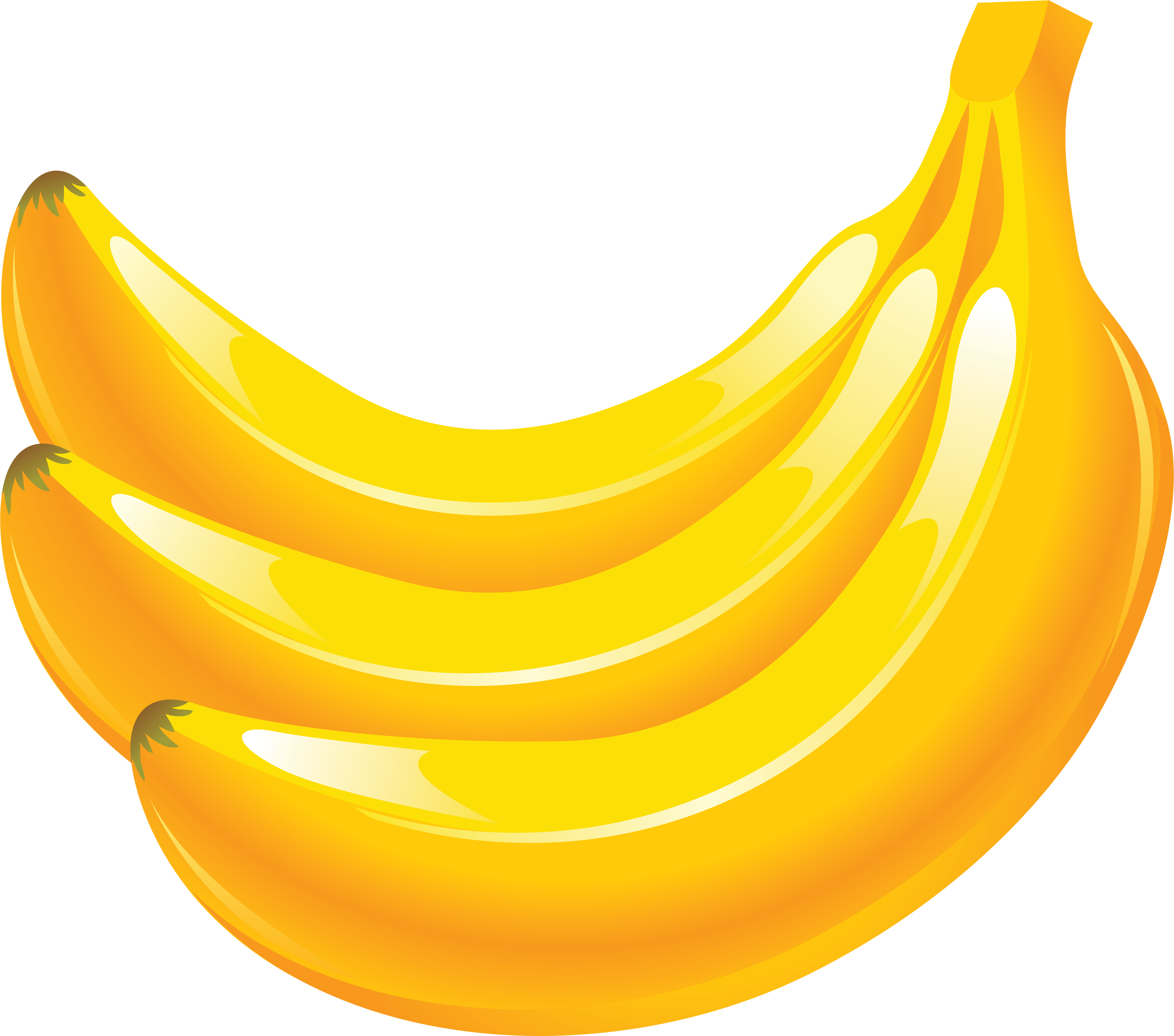 Yellow Bananas Png Image - Banana, Transparent background PNG HD thumbnail