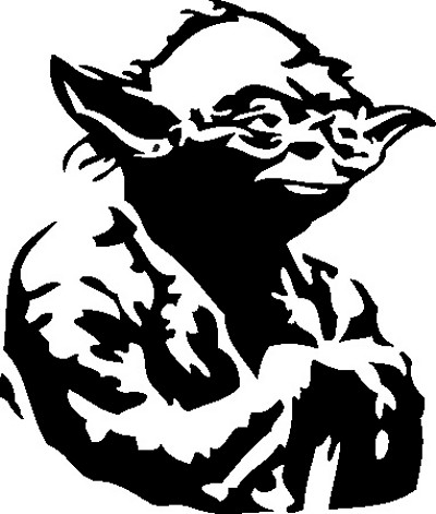 C3Po - Yoda Black And White, Transparent background PNG HD thumbnail