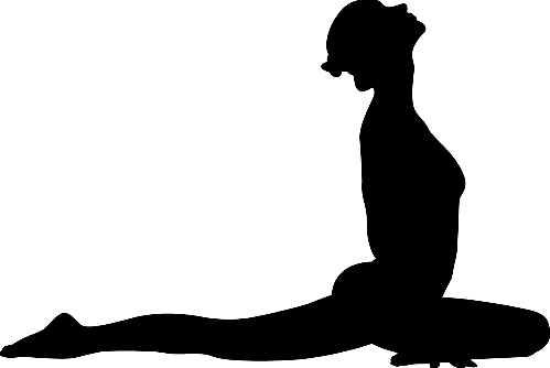 Yoga Pose Woman Chestup Silhouette - Yoga Poses, Transparent background PNG HD thumbnail