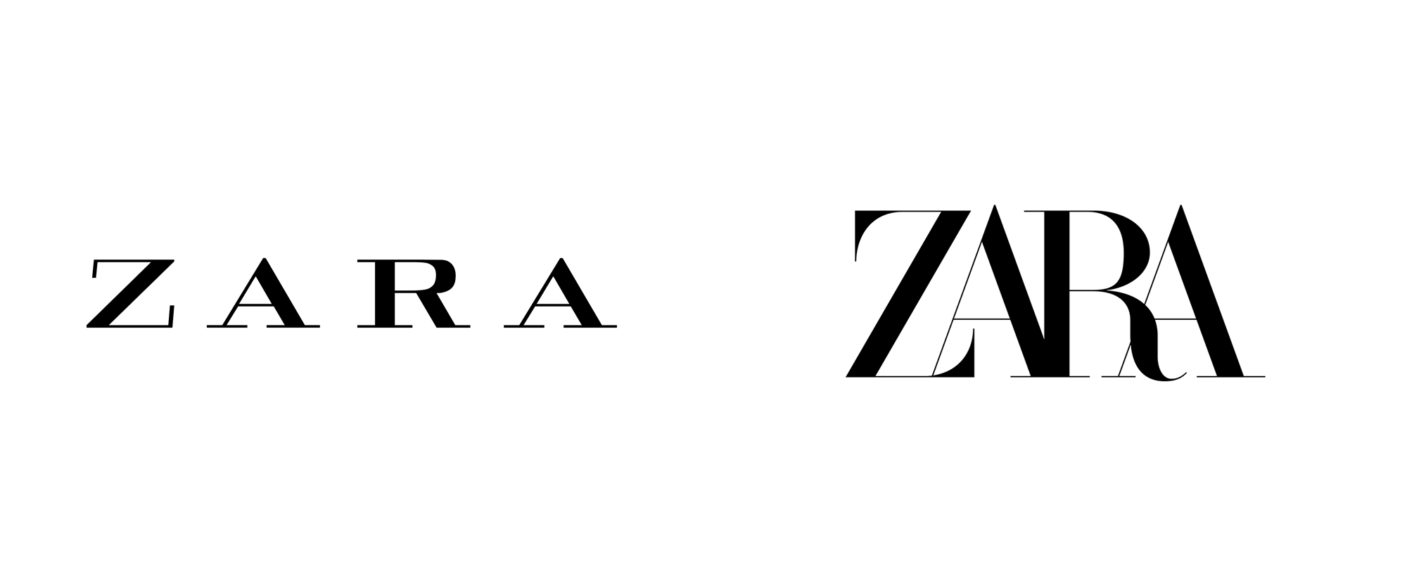 Brand New: New Logo For Zara By Baron & Baron - Zara, Transparent background PNG HD thumbnail