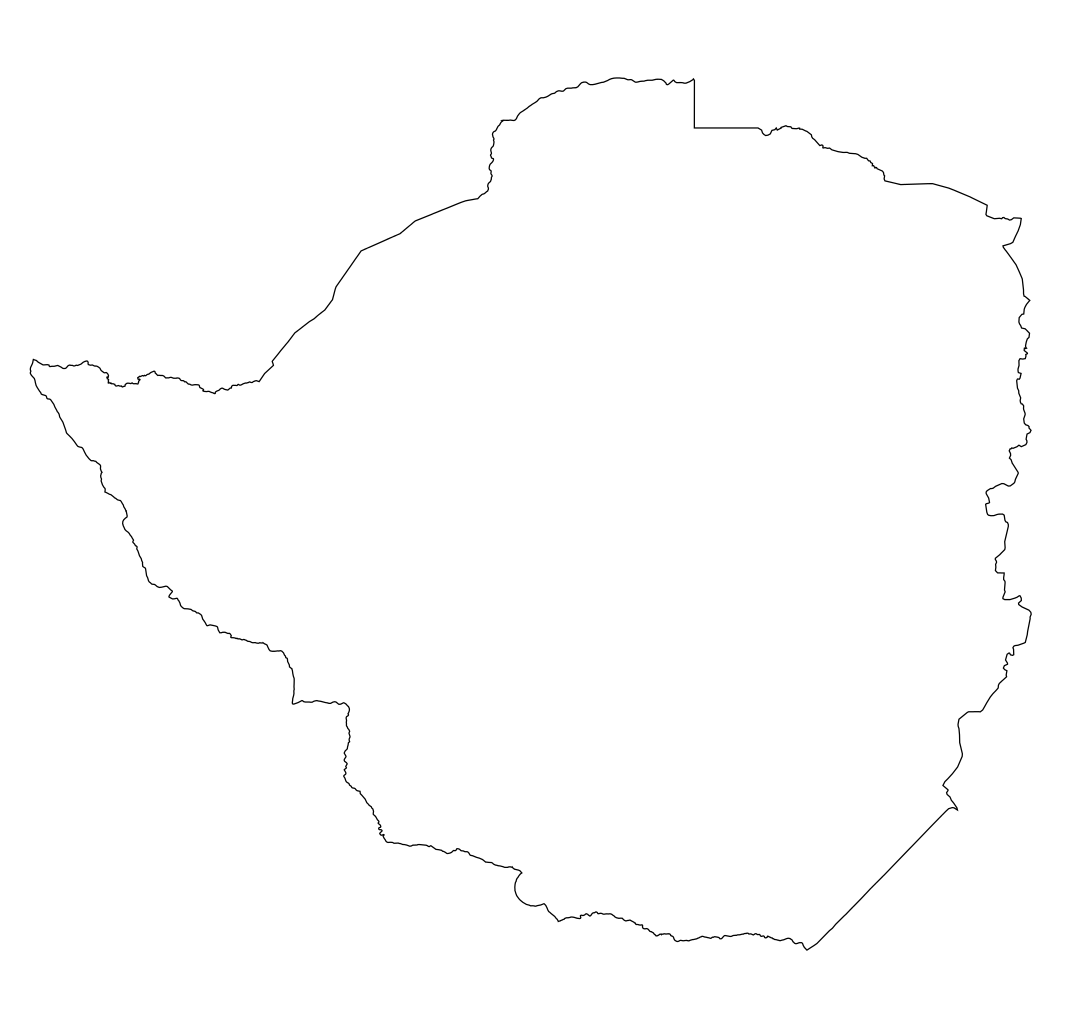 Blank Zimbabwe Map   Png - Zimbabwe, Transparent background PNG HD thumbnail