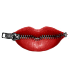 Lady In Black (33).png - Zipped Lips, Transparent background PNG HD thumbnail